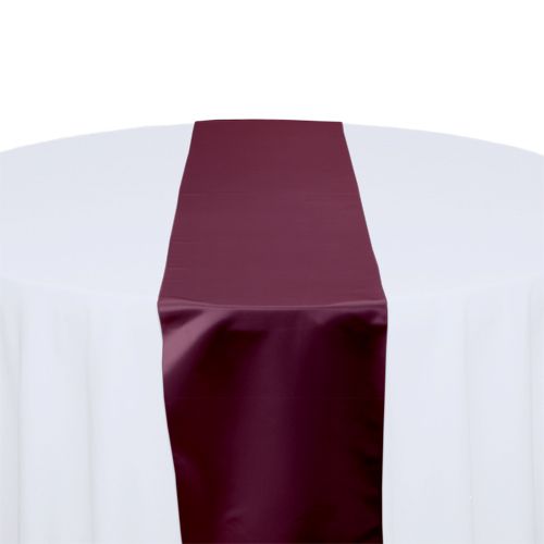 Burgundy  Satin Table Runner Rental