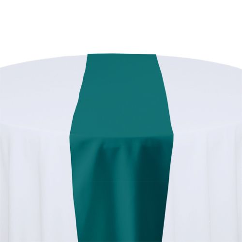 Teal Polyester Table Runner Rental
