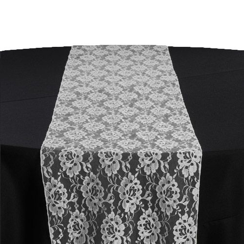 White Lace Table Runner Rental