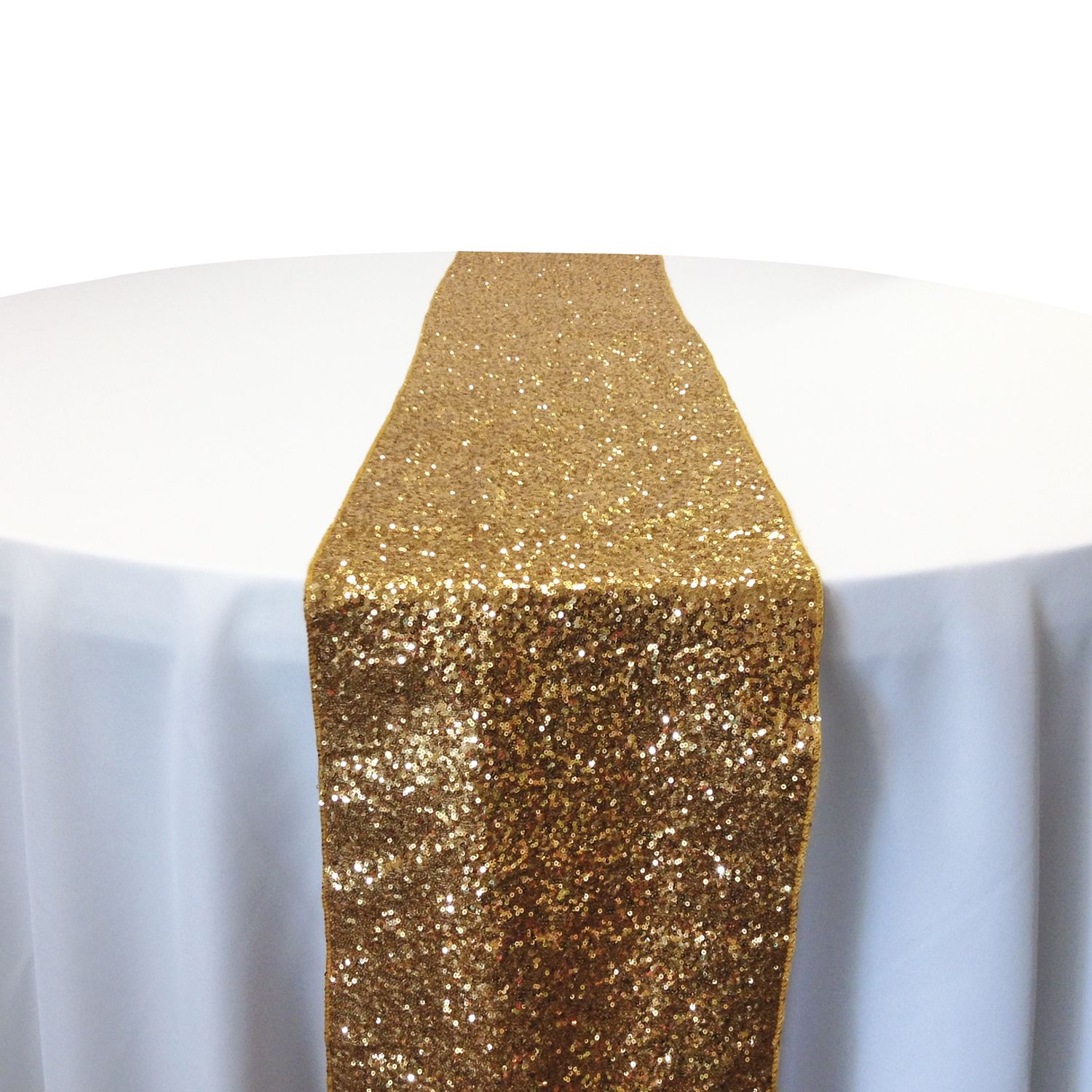 Gold Glitz Sequin (Creative) Table Runner Rental