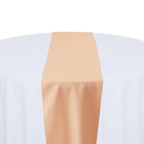 Peach Polyester Table Runner Rental