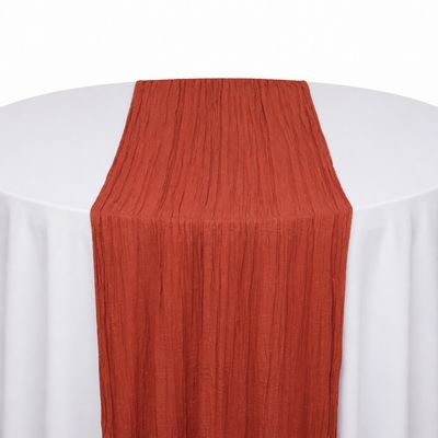 Terracotta Gauze Cheesecloth Table Runner Table Runner Rental