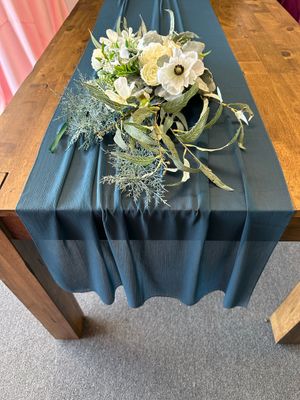 Dark Blue Chiffon Table Runner
