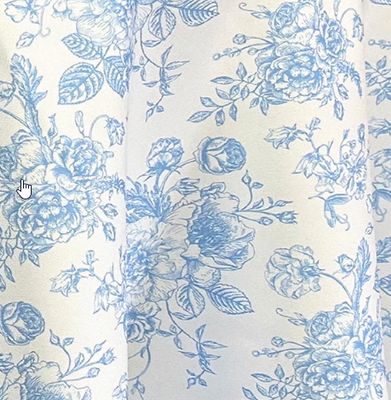 Light Blue French Toile Tablecloth Rentals