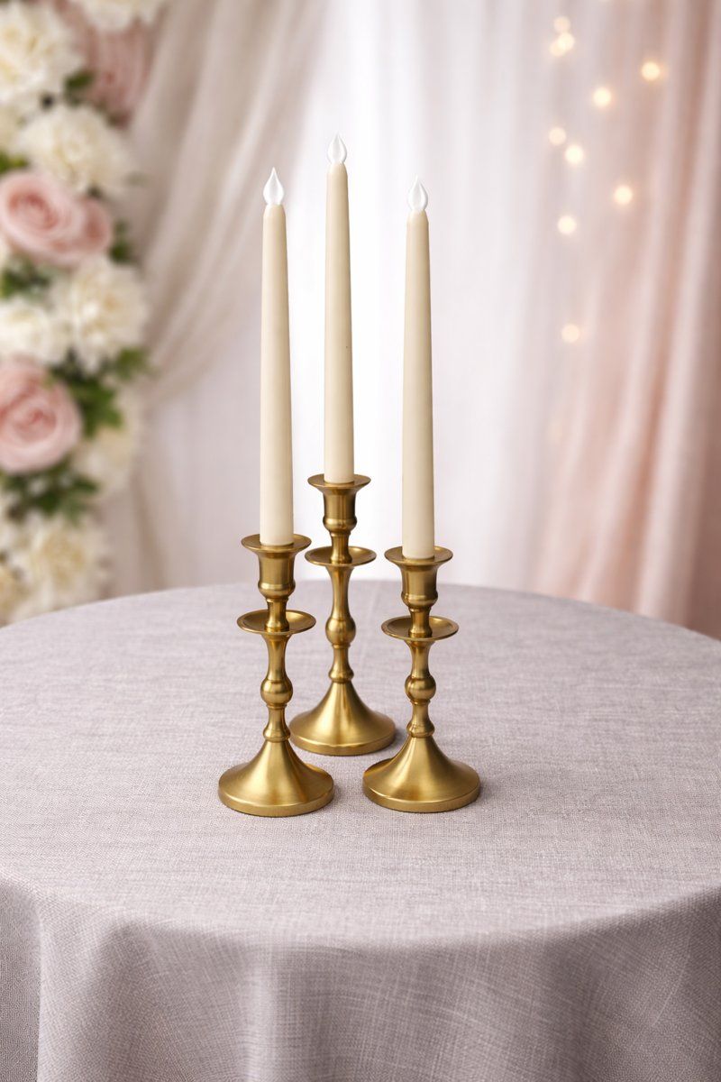 Gold Metal Candle Holder Rentals
