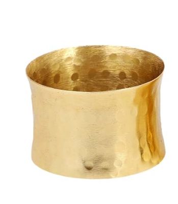 Gold Hammered Napkin Ring Rental