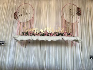 DIY Ivory Sateen Wall Draping - 12' Height - Per Foot