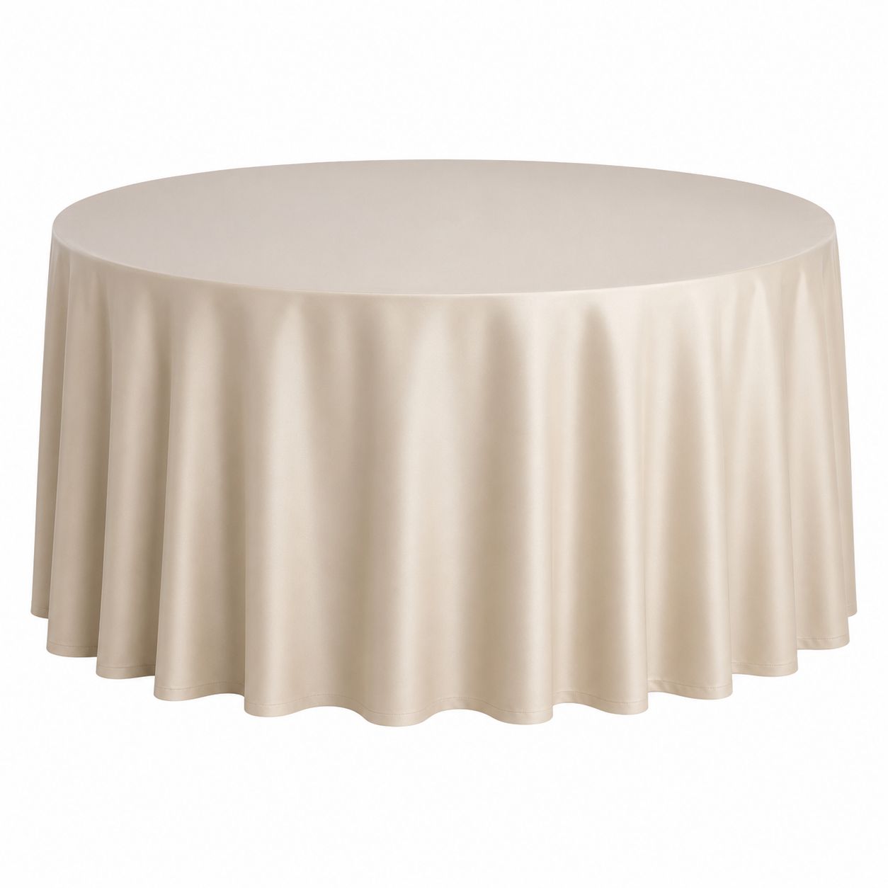 Champagne Lamour Matte Satin Tablecloth Rentals