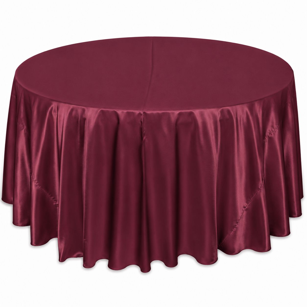 Burgundy Lamour Matte Satin Tablecloth Rentals
