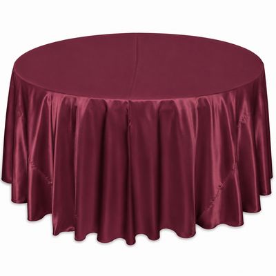 Burgundy Lamour Matte Satin Tablecloth Rentals