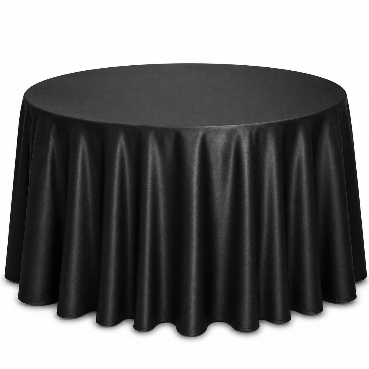 Black Lamour Matte Satin Tablecloth Rentals
