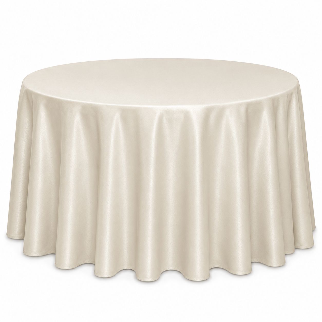 Ivory Lamour Matte Satin Tablecloth Rentals