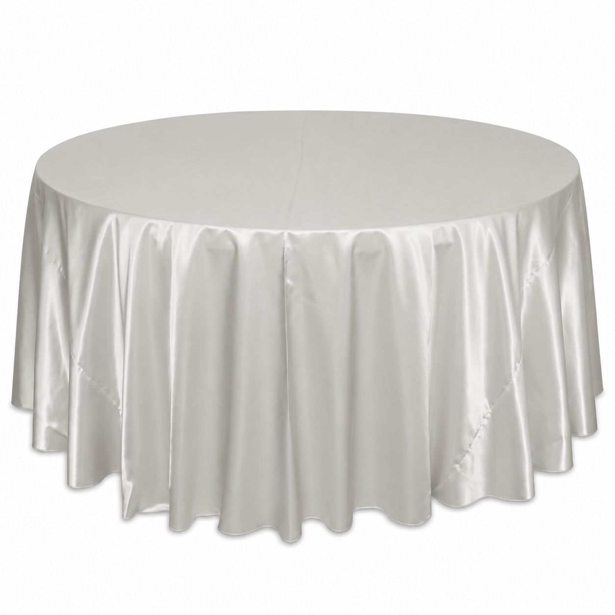 White Lamour Matte Satin Tablecloth Rentals