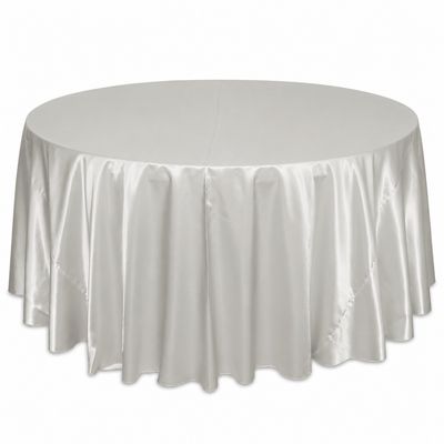 White Lamour Matte Satin Tablecloth Rentals