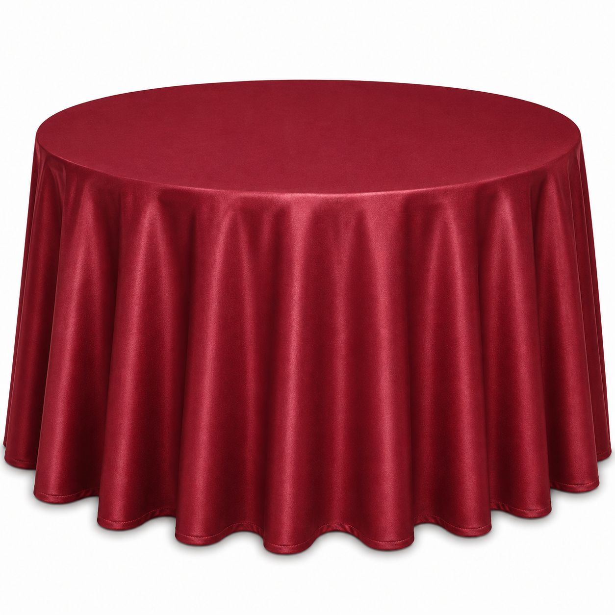 Ruby Lamour Matte Satin Tablecloth Rentals