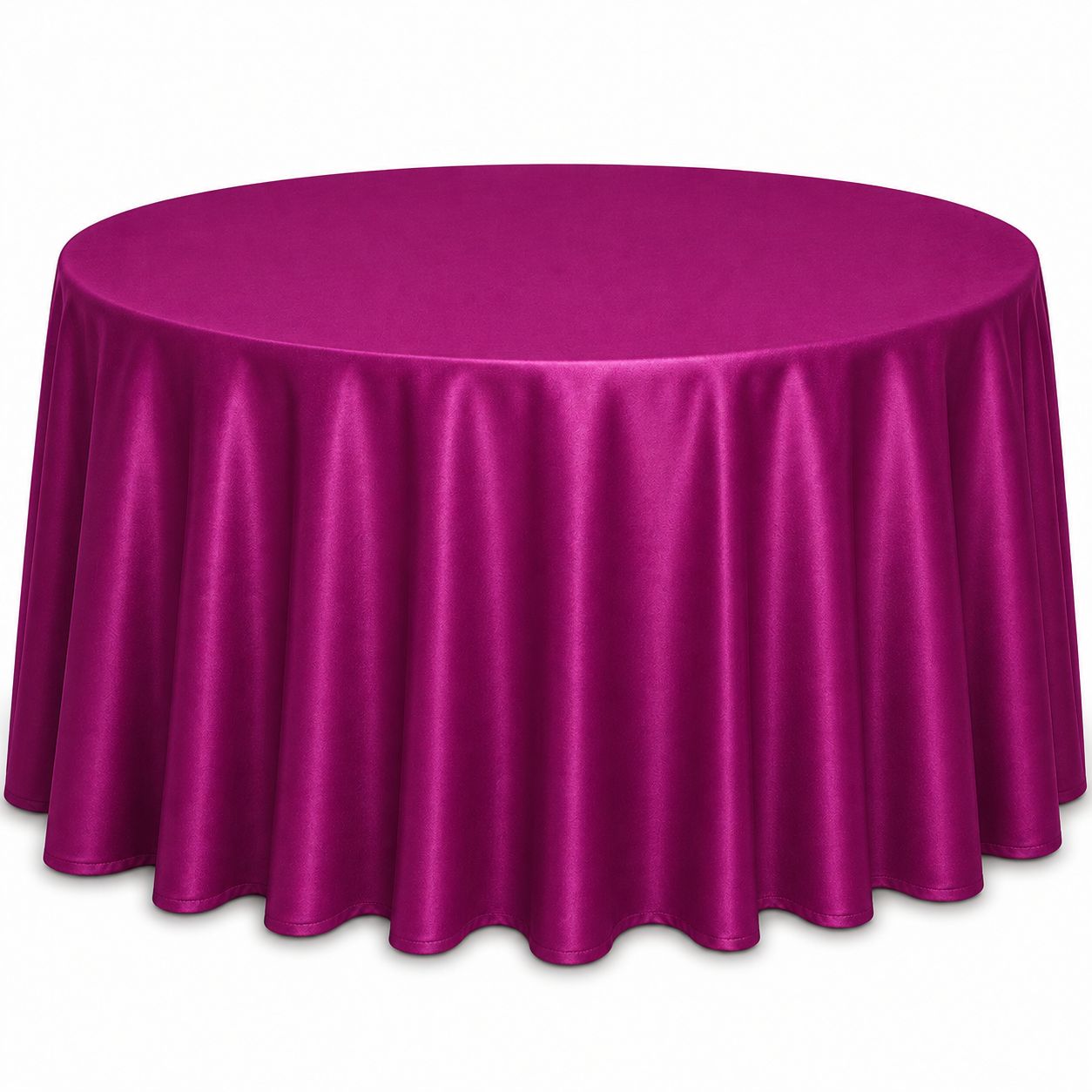 Magenta Lamour Matte Satin Tablecloth Rentals