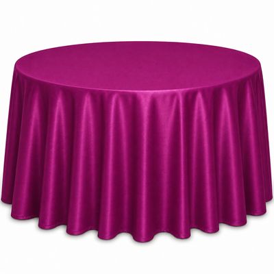 Magenta Lamour Matte Satin Tablecloth Rentals
