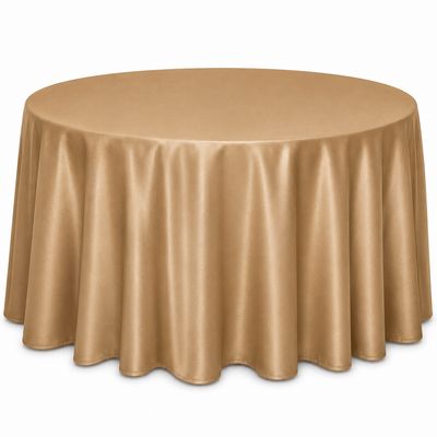 Gold Lamour Matte Satin Tablecloth Rentals