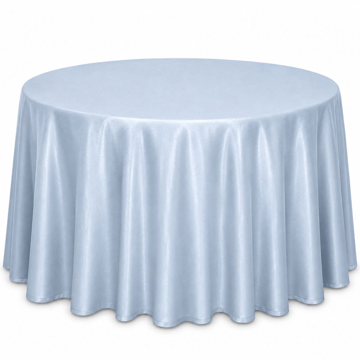 Light Blue Lamour Matte Satin Tablecloth Rentals