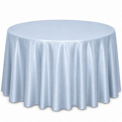 Light Blue Lamour Matte Satin Tablecloth Rentals