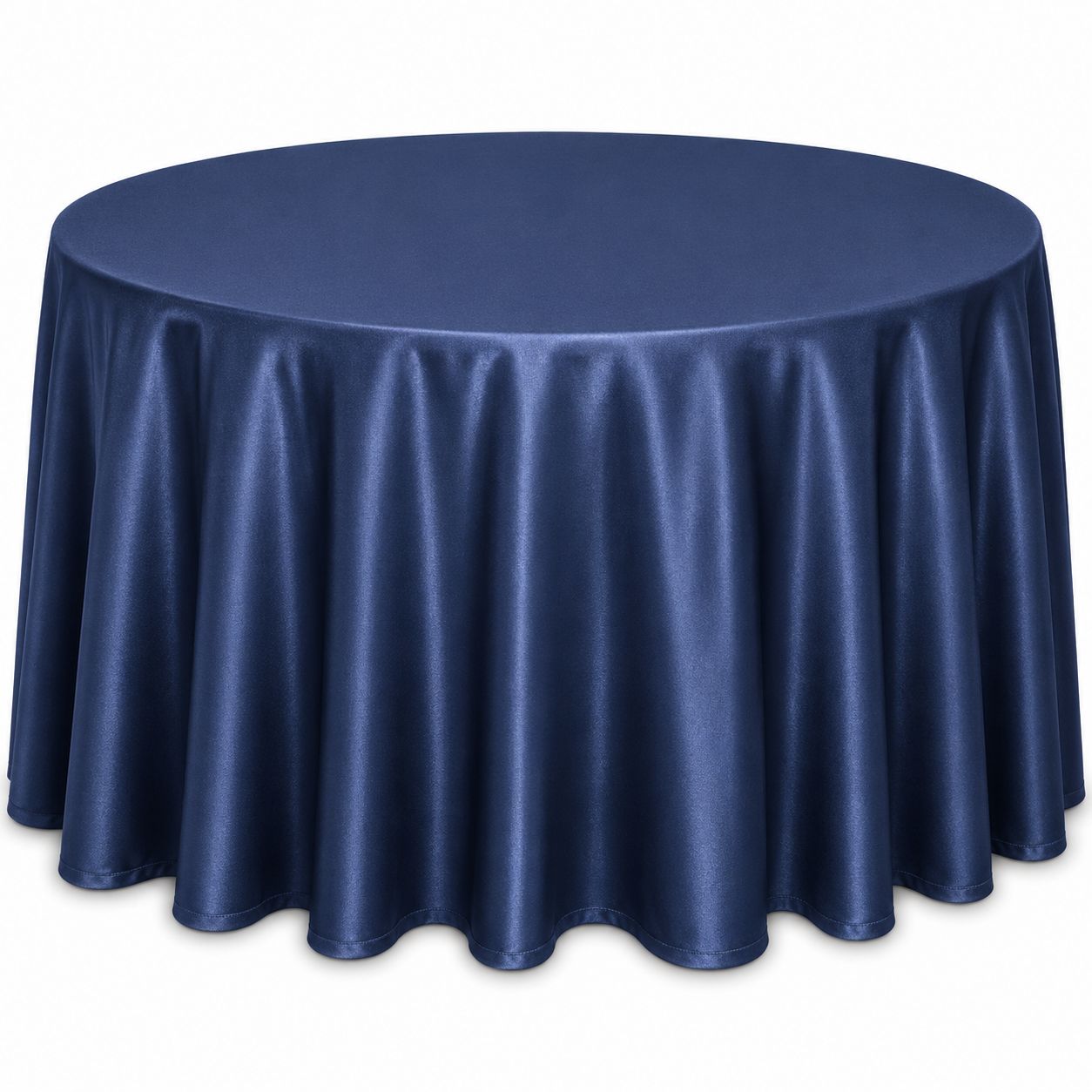 Navy Lamour Matte Satin Tablecloth Rentals