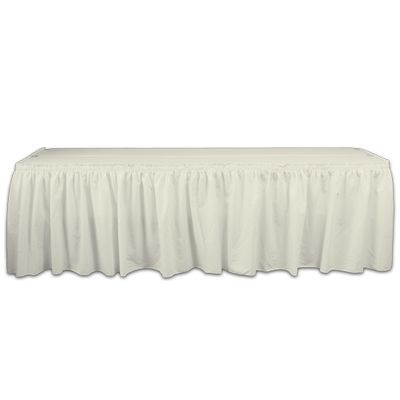 Ivory Polyester Table Skirt Rental Ivory Polyester Table Skirt Rental