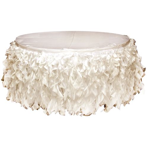 Ivory Tutu Table Skirt