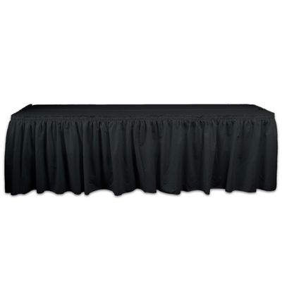 Black Polyester Table Skirt Rental Black Polyester Table Skirt Rental