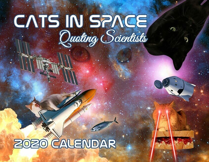 2021 Cats in Space Quoting Scientists Wall Calendar