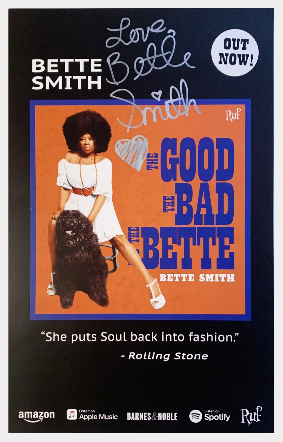 Bette Smith - Limited Edition Album Poster (custom autograph)