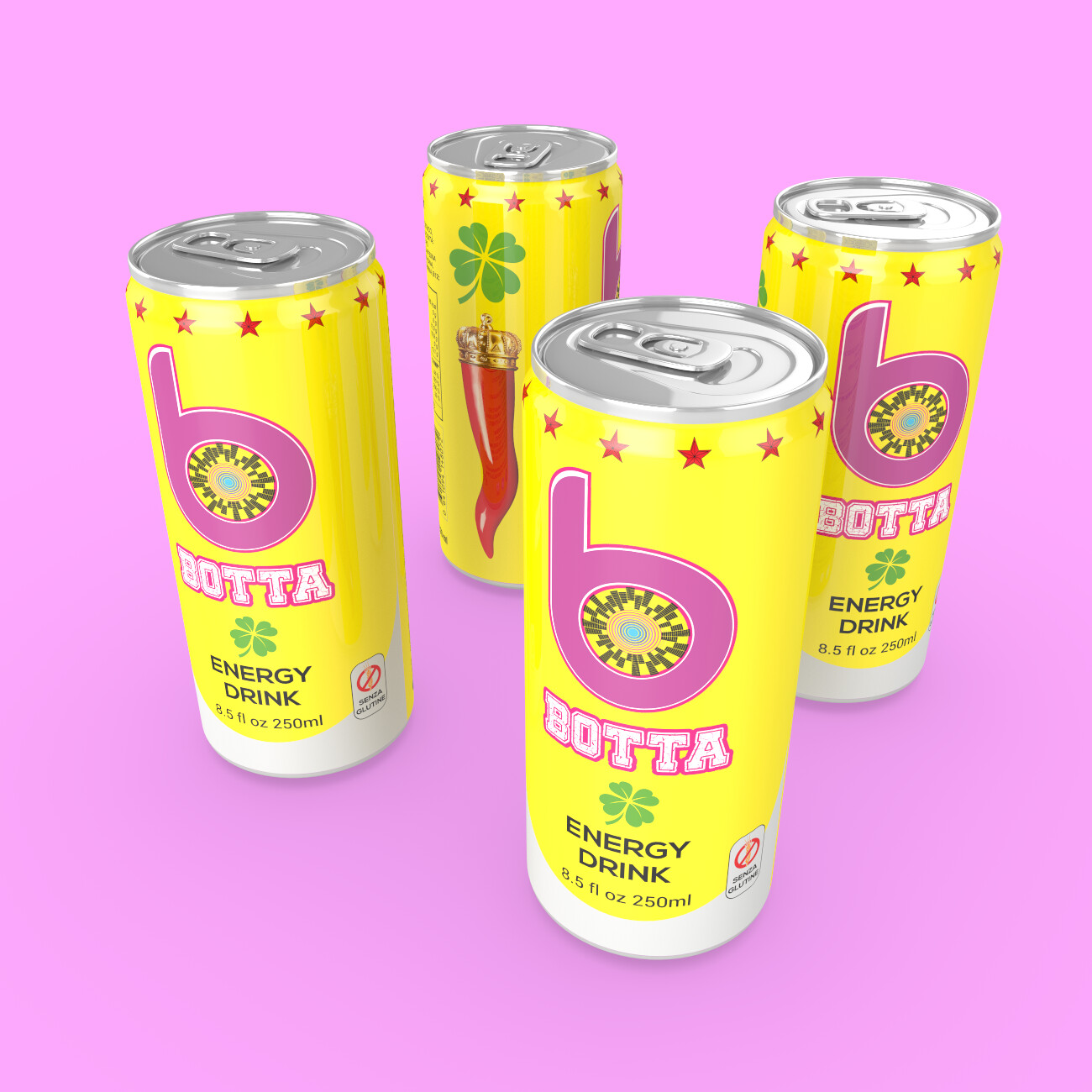 Botta Energy Drink 250ml (Pack 4 lattine)