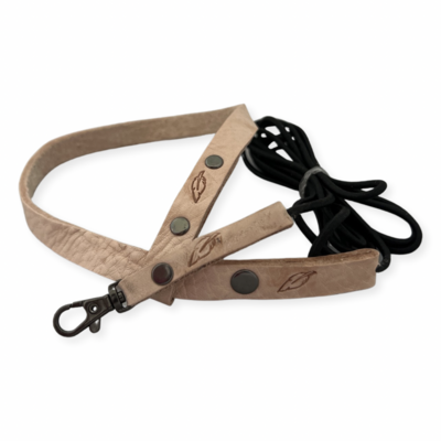 Vegetable Tanned Leather Elastic Leash