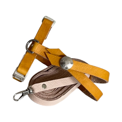 SIZE 7 LEATHERS4FEATHERS Harness Avian Leash Congo African Grey / Yellow Naped Amazon 500-550g