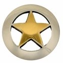 Ranger Star Concho Silver/Gold Plate