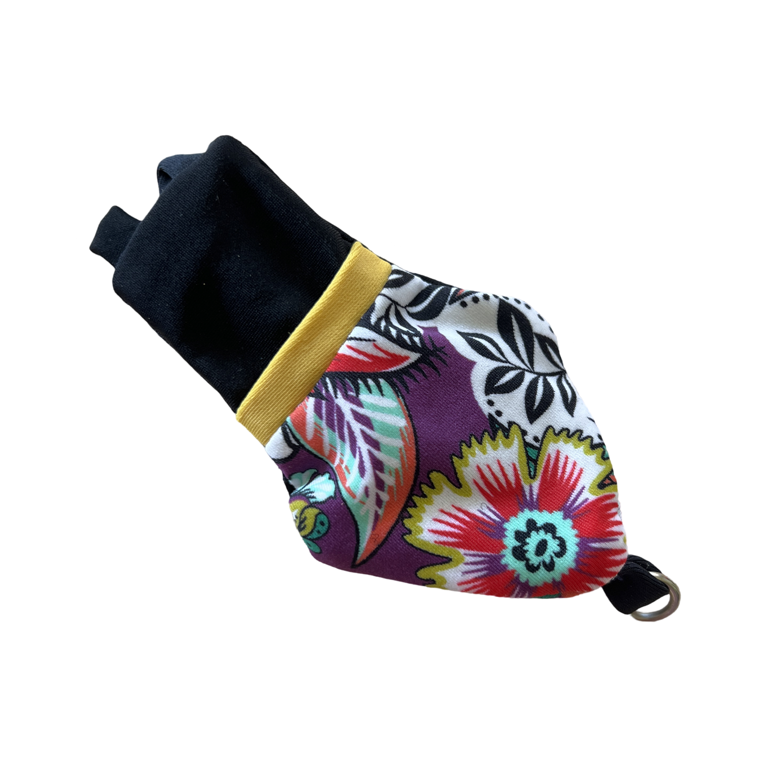 Flyper Bird Diaper Size 3, Color/Elite: Black Top Violet and Flowers