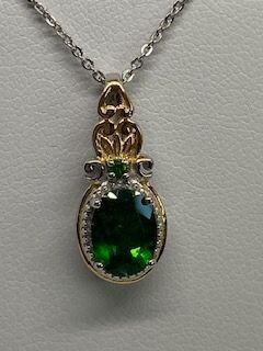 Premium Chrome Diopside Pendant Necklace 20 Inches in Vermeil Yellow Gold
and Platinum Over Sterling Silver 1.20 ctw
$59.99