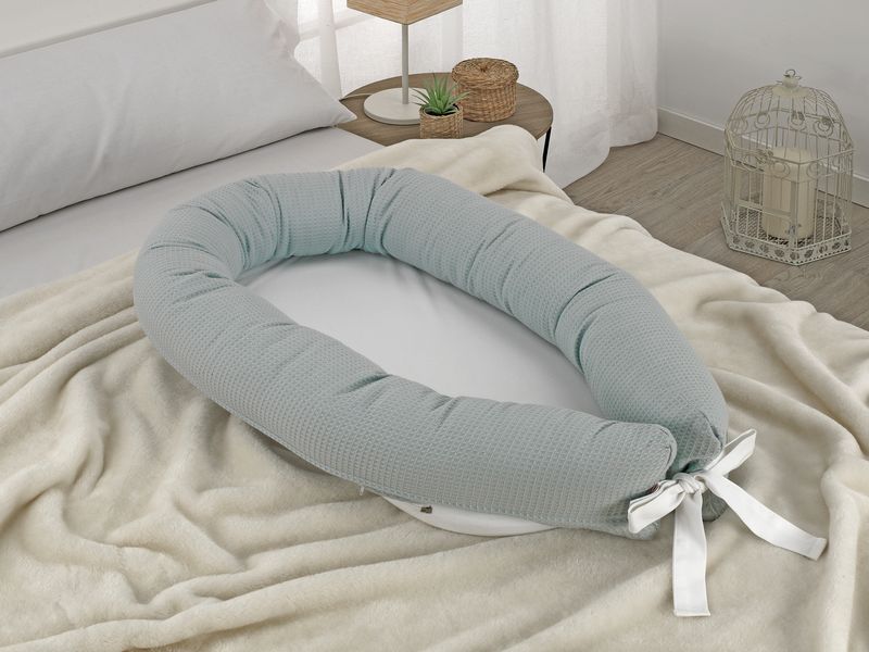 Cuna Nido Bebé Recién Nacido! Desenfundable y Fácil de Lavar, Suave 100% Algodón, Acolchada y Transpirable