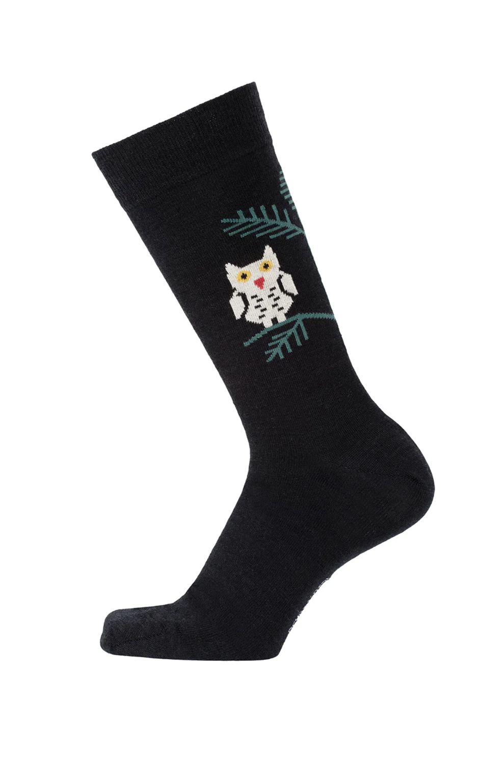 Owl Socks, Color: Black, Size: Large
