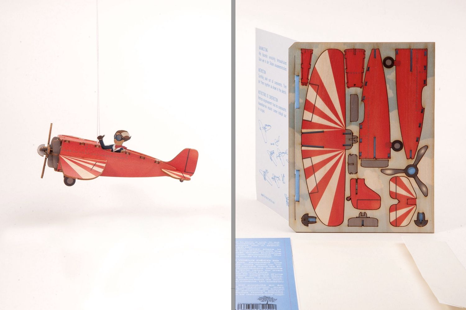 Lasercut 3D Wood Card, Attribute: Airplane