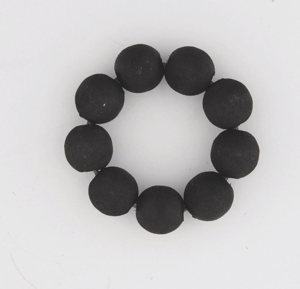 Bead Candle/Napkin Ring, Attribute: Black