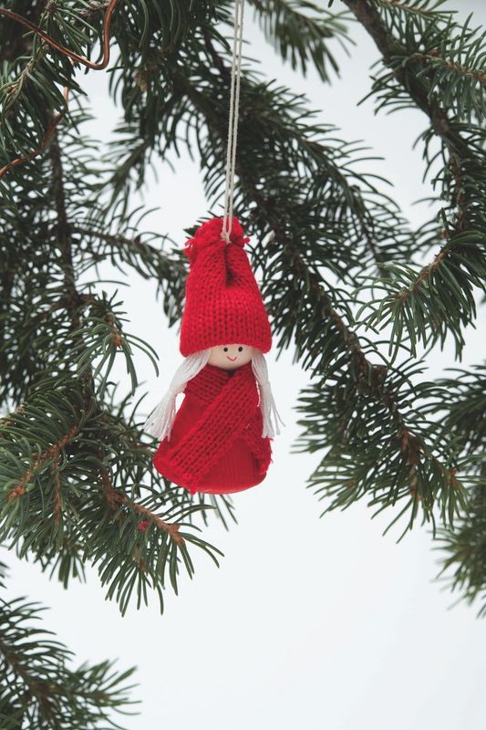 Girl Scarf Tomte Orn