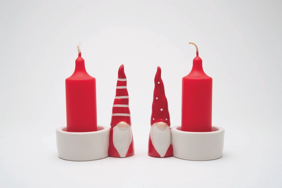 Ceramic Tomte Candle holder