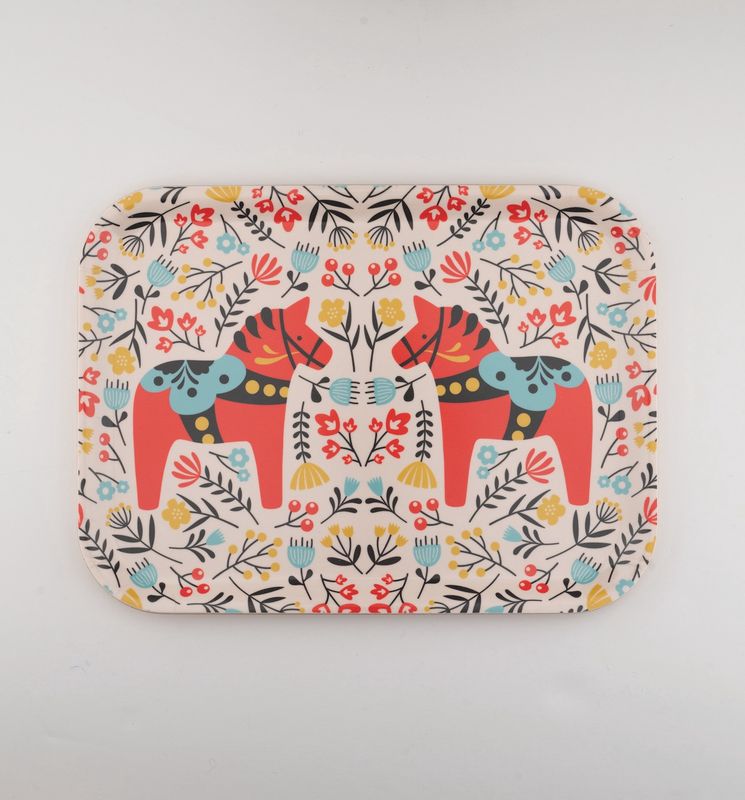 Dala Horse Wood Tray