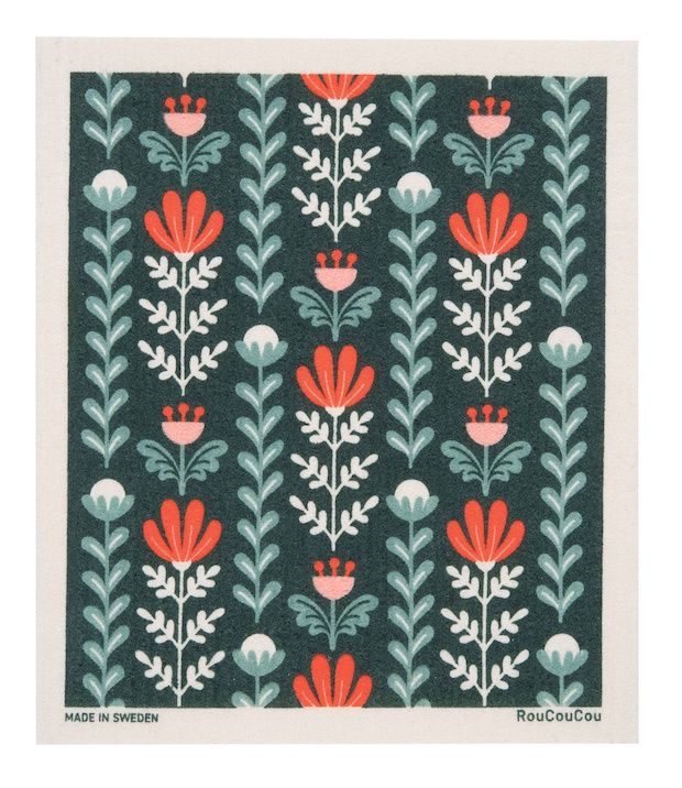 EK Holiday Flowers Dishcloth