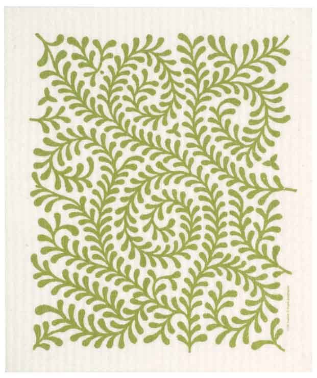 Green Leaves Swedish Dishcloth