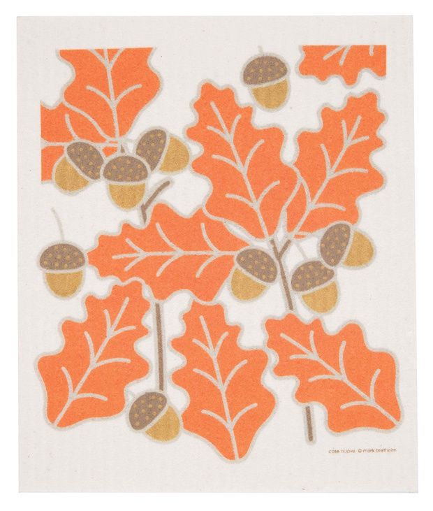 Oak Leaves Swedish Dishcloth
