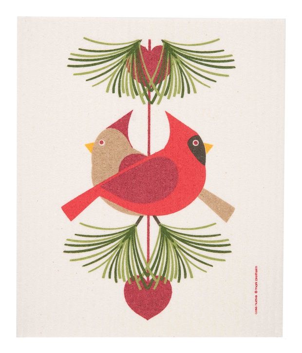 Cardinal Pair Dishcloth