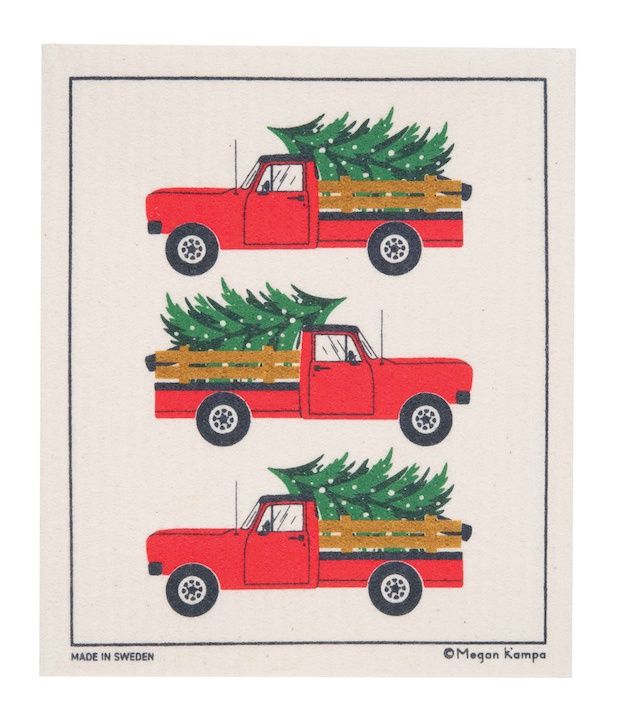 MK Trees &amp; Trucks Dishcloth