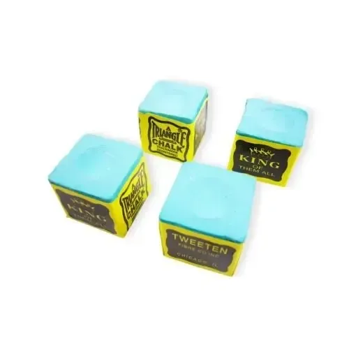 PRO-QUALITY GREEN TRIANGLE SNOOKER & POOL CHALK (4 PCS)