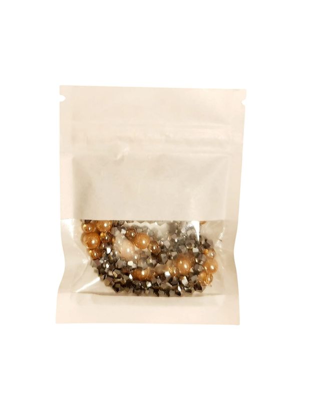 Handmade beaded bracelet  GREY